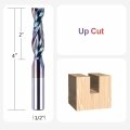 Spetool Spiral Upcut Router Bit 1 2 Inch Shank With Extra Long Life Coating Carbide Cnc Bits End Mill For Wood Mortises Carving