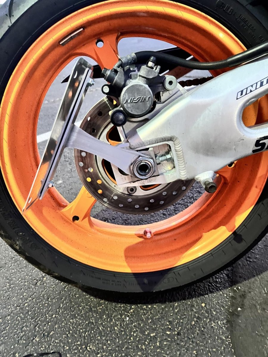 Eaccessories Ea Flat Vertical License Plate Relocation Holder Bracket For Honda Cbr1000 Series 1992-2025 Rear Axle Tag Mount