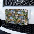Graphics More World Wildlife Snow Leopard Rhino Wolf Lion Pattern Novelty Metal Vanity Tag License Plate