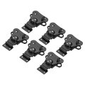 6pcs Butterfly Twist Latch Alloy Spring Loaded Keeper Toggle Clamp Draw For Case Box Suitcases Wooden Black 