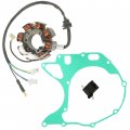 Caltric Stator And Pickup Coil W Stator Cover Gasket Compatible With Honda Atc200x 1986 1987 