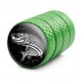 Musky Fishing Illustration Valve Stem Caps For Tire Rim Wheel Aluminum Green