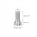 Uxcell Knurled Thumb Screws M6x12mm Brass Shoulder Bolts Grip Knobs Fasteners Nickel Plated 10pcs