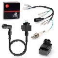 Cdi Box And Wiring Harness Ignition Coil Spark Plug Kit For Honda Xr80r Xr100r 2001 To 2003 Crf80f Crf100f 2004 2009 