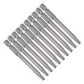 Uxcell 10 Pcs 1 4 Hex Shank T25 Magnetic Security Torx Screwdriver Bits 75mm Length