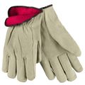 Mcr Safety 3150m Premium Grade Split Leather Insulated Driver Mens Gloves With Red Fleece Lined And Straight Thumb Tan Medium 