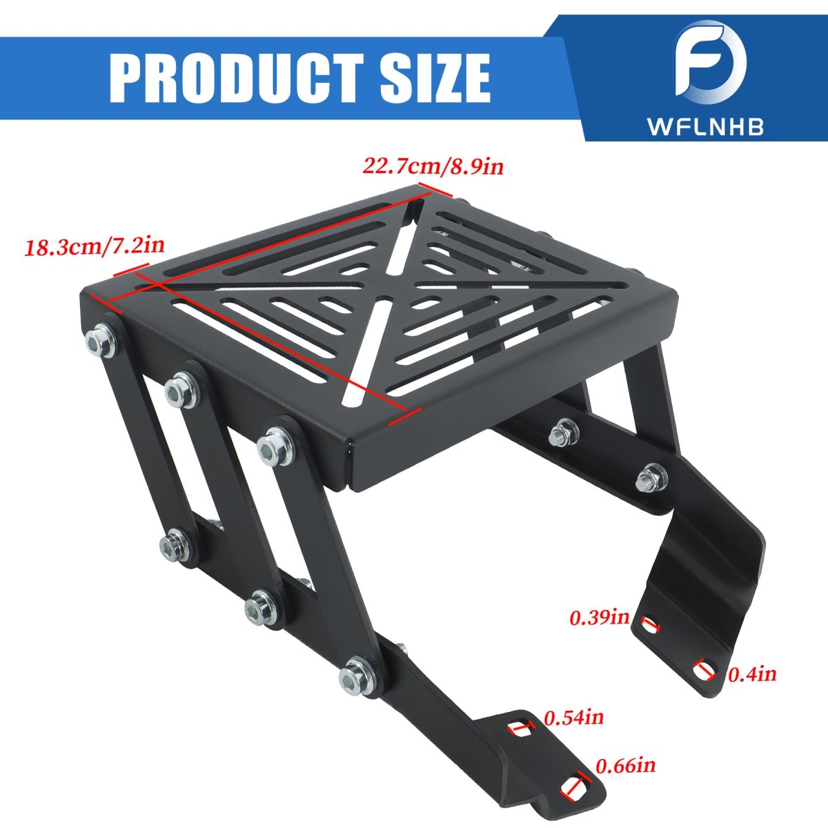 Motorcycle Rear Trunk Bracket Replacement For Y15 Lc135 Fiv8 Strong Carbon Steel Luggage Rack With Matte Black Finish And