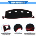 Vekauto Car Dashboard Cover Compatible For Dodge Ram 2002-2005 Protective Polyester Red Center Console Interior Trim Dash Mat