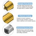 Uxcell Metric Thread Tap M12 X 1 75 H2 Titanium Coated M35 High Speed Steel Straight Flute Screw Milling Machine Taps Threading
