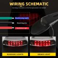 Rich Choices Rear Fender Mount Red Led Tail Light Brake Lamp Turn Signals License Plate For Custom Off-road Motorcycle Dirt
