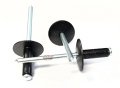 Racer S Speed Shop Black 3 16 Rivet Large Flange Aluminum Head Steel Mandrel Blind Pop Rivets 100 Pk 