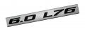 Erpart 6 0 L76 Black On Silver Highly Polished Real Aluminum Emblem
