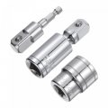 Uxcell Socket Accessory Set 24mm Shallow 360a Rotatable Hex Shank Impact Driver Adaptor Universal Joints With 1 2 Drive