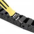 Uxcell R28 15mm X 20mm Innerh Innerw Black Plastic Wire Carrier Cable Drag Chain 1m Length For Cnc