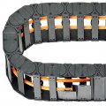 Uxcell R28 15mm X 20mm Innerh Innerw Black Plastic Wire Carrier Cable Drag Chain 1m Length For Cnc