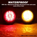 Ledvillage 4 Pcs 2 Inch Round Amber Red Led Clearance Lamp Side Marker Tail Lights With Rubber Reflector For Trailer Rv Truck