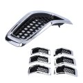 Keenso Mesh Grille Trim Accessory Fit For Cherokee 2014-2018 7pcs Front Insert Guard Stylish Drivers Chrome Frame