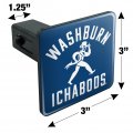 Washburn University Ichabods Logo Tow Trailer Hitch Cover Plug Insert 1 4 Inch 25