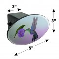 Hummingbird Crowned Woodnymph Purple Violet Oval Tow Trailer Hitch Cover Plug Insert