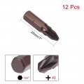 Uxcell 12pcs 1 4 Hex Shank 25mm Length Magnetic Head Screwdriver Bits S2 Alloy Steel