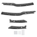 Front Outer Inner Bumper Valance Bracket For 2018-2023 Freightliner Cascadia Air Flow Deflector Dam Carrier Support Set Black