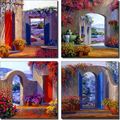 Landscape Accent Set By Mikki Senkarik Southwest Courtyard Ceramic Tile 6 X Kitchen Shower Backsplash 