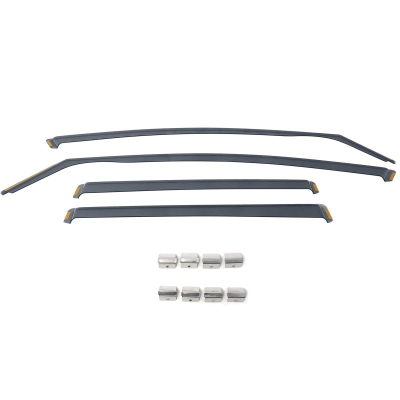 Ikon Motorsports Window Visors For 2021-2023 Volkswagen Id 4 In Channel Smoke Acrylic Shade Rain Sun Guards Wind Vent Air