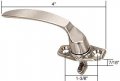 Crl Left Hand Casement Project-in Locking Handle 7 16 Hook Projection