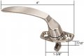 Crl Left Hand Casement Project-in Locking Handle 7 16 Hook Projection