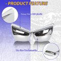 Ecotric Panel Battery Cover Fairing Compatible With 1984-up Yamaha Xv 700 750 1000 1100 Virago Motorcycle Pair Chrome Side