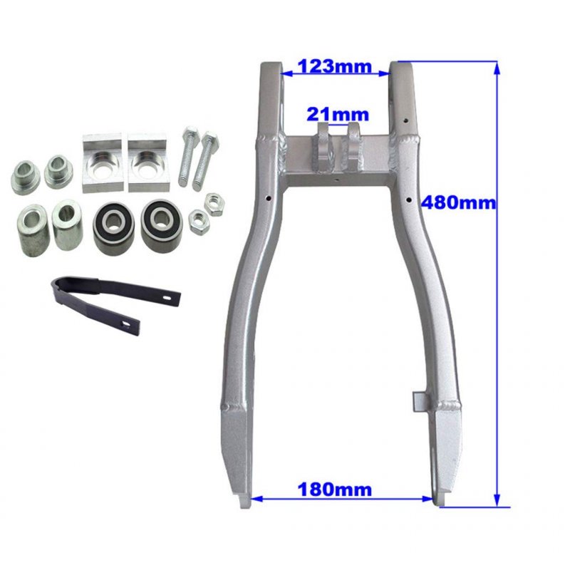 Tc-motor Silver 480mm Aluminum Rear Swingarm For 110cc 125cc 140cc 150cc 160cc 170cc 180cc 190cc Pit Dirt Motor Bike