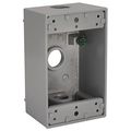 Hubbell-bell 5324-0 Single Gang 3-3 4-inch Outlets Weatherproof Box 