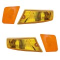 Headlight Assembly Set 4 Piece For 2005-2007 Jeep Liberty 