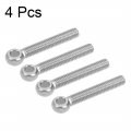 Uxcell M8 X 50mm 304 Stainless Steel Machine Shoulder Lift Eye Bolt Rigging 4pcs