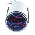 Universal Car Water Temp Gauge Meter Kit 2 In 52mm Smoke Tint Lens With White Led Display And Red Illuminated Needles For Auto