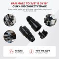 2pcs 6an Efi Flare Fitting 9 16-18unf 3 8 Id 37a Degree Sealed Aluminum 6061-t6 Fuel Rail Transmission Cooler Adapter Black