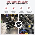 2pcs 6an Efi Flare Fitting 9 16-18unf 3 8 Id 37a Degree Sealed Aluminum 6061-t6 Fuel Rail Transmission Cooler Adapter Black