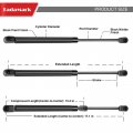 2 Pcs 17 Inch 60lb 267n Gas Strut Spring Shock For Truck Cap Canopy Snugtop Camper Shell Topper Rear Window Toolbox C16-06867