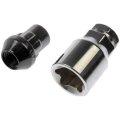 Wheel Lock Set For Mitsubishi Mirage 2015 Steel Chrome Finish Grade 5 Bolt Acorn Nut Head External Conical 60 Degrees Seat 