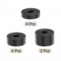 Uxcell 10pcs Rubber Spacers 3 Sizes 8mm Bore X 26mm Od 5mm 10mm 15mm Length Black Round Anti Vibration Spacer Bushing For Home