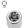 2pcs 1 4 In Female To 3 8 Male Socket Reducer Adapters Chrome Vanadium Steel Drive Set Silver Finish