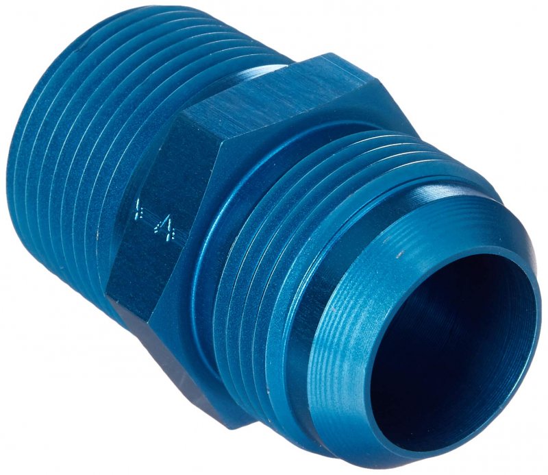 Aeroquip Fcm2012 Blue Anodized Aluminum -16an Male To 1 Straight Pipe Adapter