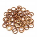 Uxcell 60pcs 30mm Od Metal Motorcycle Exhaust Pipe Muffler Gasket For Gy6 125cc