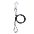 Trailer Safety Towing Cable Hook 3500lbs Load Bearing Maximum Extension Spring Rope Rv With One S