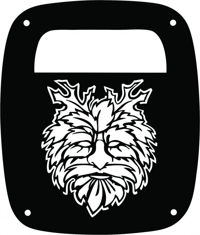 Jeeptails Green Man Tail Lamp Light Covers For Jeep Cj Or Yj And Tj Wranglers Black Set Of 2