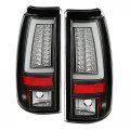 Chevy Silverado 2004-2006 Gmc Sierra Led Tube Tail Lights Black 
