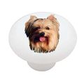 Yorkshire Terrier Decorative High Gloss Ceramic Drawer Knob 