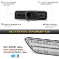Vipmotoz Full Led Strip Front Side Marker Lights Fender Parking Lamps Compatible With 1981-1993 Dodge D W Series Pickup Chrome
