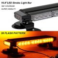 16 8 In Led Strobe Flashing Light Bar 26 Modes Emergency Hazard Warning Beacon With Magnetic Base For Cars Trucks Snow Plow