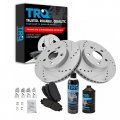 Front Ceramic Brake Pads And Performance Rotor Kit With Fluids For Toyota Prius Bka18643 G Coated Premium 